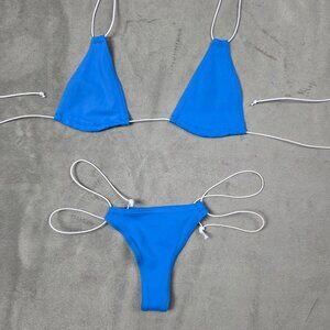 Octopus Beachwear Blue string bikini xxs xs 00 0